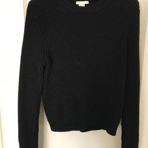 h and m womens black knit sweater